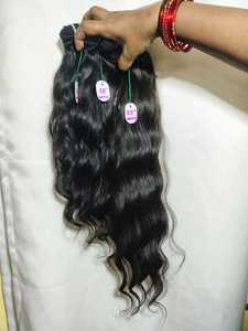 Extensions de cheveux Remy indiens ondulés naturels, non traités, à cuticules alignées, en vrac, double trame machine - Product Image 6