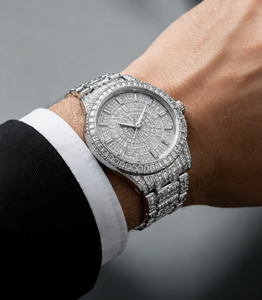 Reloj de Lujo con Diamantes, Acero Inoxidable, Cuarzo, para Hombre, Esfera de Cristal, Estilo Ejecutivo, Hip Hop, Regalo, Estilo Premium - Product Image 3