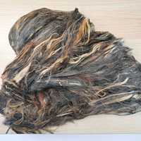 Natürliches mehrfarbiges Rinderschwanzhaar, gewaschen und getrocknet, Bastel- und Fliegenbindematerial zum besten Preis.