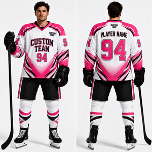 Goalie Ice Hockey Uniform Jersey Pants Socks Set Padfriendly Breathable Quickdry Mesh <b>Athletic</b> Teamwear Personalized Sublimation - Product Image 3