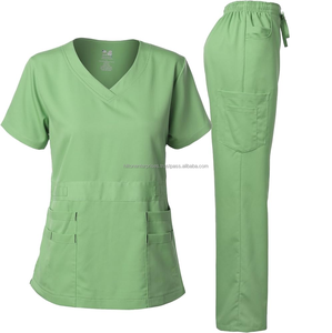 ชุดเครื่องแบบพยาบาลผ้าฝ้ายสำหรับโรงพยาบาลชุดยูนิฟอร์มป้องกันเสื้อกางเกงทำจากผ้าฝ้ายจำนวนมาก - Product Image 2
