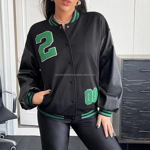 Fabricante de ropa béisbol Letterman Varsity chaqueta de alta calidad a prueba de viento hombres Universidad chaqueta genuina para mujeres - Product Image 6