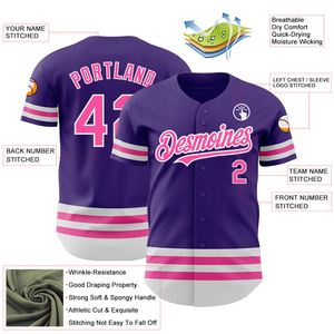 Maillots de baseball personnalisés de haute qualité, nouveau motif, impression numérique, respirants, séchage rapide, 100% polyester - Product Image 3