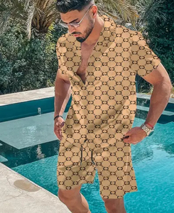 Nuevo conjunto de pantalones cortos casuales de invierno para hombre, conjunto de camiseta de manga corta y pantalones deportivos de color sólido, 2 piezas, de secado rápido y transpirable - Product Image 6