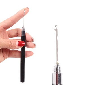 Herramienta de Extensión de Cabello para Salón con Agujas de Gancho Metálico y Mango Ligero de Acero Inoxidable para una Fácil Extensión de Cabello - Product Image 2