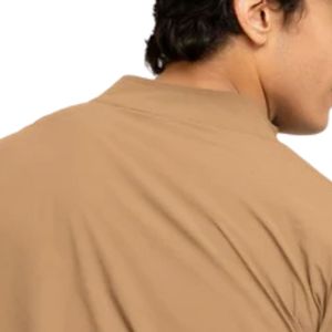 <b>Men's</b> Camel Brown Bomber <b>Jacket</b> Casual <b>Lightweight</b> Zip Up Stand Collar <b>Jacket</b> Ribbed Hem Custom Wholesale - Product Image 4