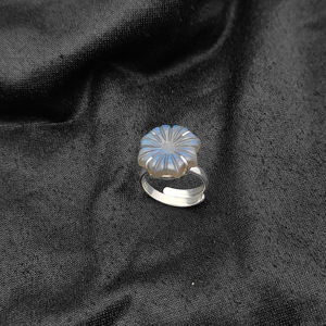 Labradorite Flower Carved <b>Adjustable</b> <b>Ring</b> 925 Sterling Silver Boho Jewelry Wholesale <b>Ring</b> - Product Image 5