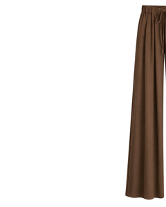 Chocolate Brown Wide Leg Pants Women Casual High Waist <b>Drawstring</b> <b>Trousers</b> Loose Fit Pants Comfortable Lounge Wear Fashion - Product Image 3