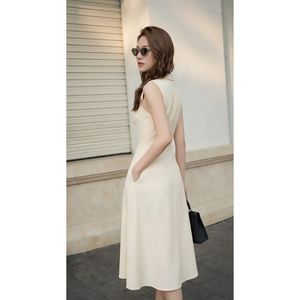 Robe élégante pour femme, style bureau, service OEM ODM, robe décontractée de haute qualité pour femme, fabrication au Vietnam - Product Image 4