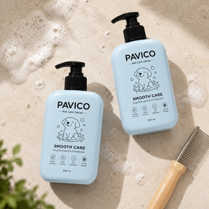 Flacon de shampoing pour chien, carré arrondi, en plastique PP, 500 ml, bleu bébé, pompe à lotion, emballage de savon pour animaux de compagnie, fabricant vietnamien - Product Image 6