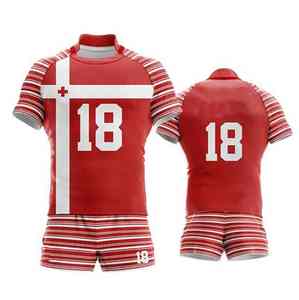 Custom Suppliers of Rugby Uniform Sets Football Wear New Designs Polyester <b>Fabric</b> Rugby Uniforms for Unisex - Product Image 1