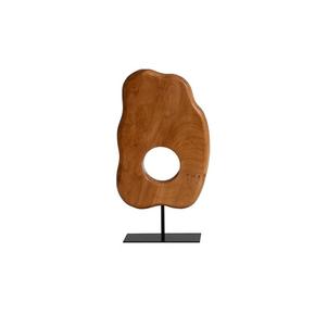 Ensemble de sculptures en bois naturel, décoration moderne pour la maison, forme artistique abstraite, finition lisse et polie, artisanat manuel, objet décoratif. - Product Image 2