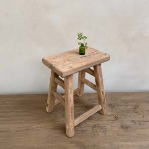 Rustic Wood Reclaimed <b>Stool</b> Vintage Contemporary Design Multi-Function Bedroom Living Room Home Furniture Handmade Eco-Friendly - Product Image 3