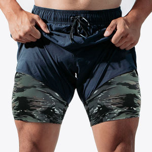 Pantalones Cortos Deportivos 2 en 1 de Secado Rápido, Transpirables, para Correr, Entrenamiento, Gimnasio, Informales, para Hombre, Tela Oxford 100% - Product Image 6