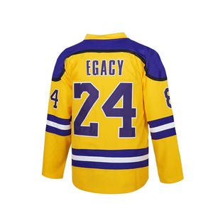Maillots de hockey sur glace vintage pour hommes, en dentelle, de haute qualité, imprimés, pour entraînement d'équipe, personnalisables, avec numéro de légende, vêtements de sport - Product Image 6