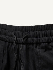 Pantalon cargo techwear streetwear pour homme, multi-poches, joggers tactiques, hip hop, rubans, sangles, pantalon harem, noir, vêtements urbains - Product Image 4