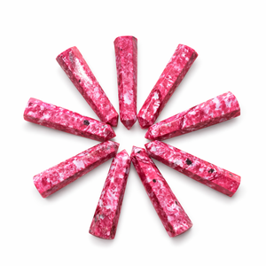 Chakralume Natural Thulite Crystal Pointer Tower Hand Polished <b>Pink</b> Gemstone for Reiki Meditation Chakra Energy <b>Healing</b> Decor - Product Image 1