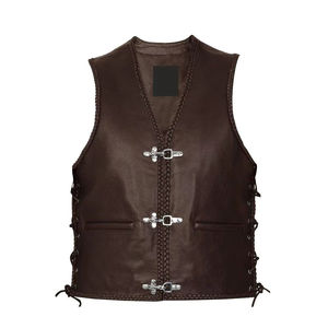 Premium Cowhide Fashion Wear Suitable for Biker Clubs Travel and Casual Use Leather <b>Vest</b> - Product Image 2