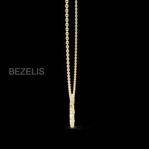 Collar con colgante de diamante cultivado en laboratorio de corte ovalado en oro blanco de 18 quilates hecho a mano, con piedras brillantes sostenibles certificadas. - Product Image 3
