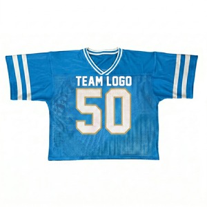 Jersey de Fútbol Americano Totalmente Personalizable, Uniforme Sublimado Elegante, Mangas Cortas, Transpirable, con Protección UV - Product Image 1