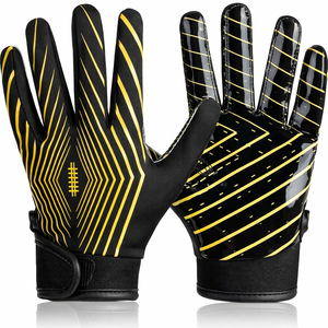 Gants de football personnalisés à doigts entiers, haute adhérence pour l'entraînement, la compétition, les commandes d'équipe, prêts pour les matchs - Product Image 1