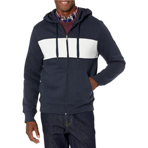 Sudadera con capucha para hombre 100% algodón al por mayor con cremallera, estampado de logotipo personalizado, patrón sólido, técnicas de teñido anudado y teñido liso - Product Image 5