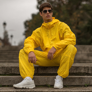 Outdoor Rain Waterproof Tracksuit Men Windbreaker Rain Jacket Pants Hiking Camping <b>Wind</b> <b>breaker</b> Suit Men's - Product Image 1