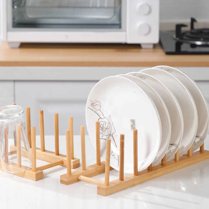 Support à assiettes en bois, nouveau design, porte-assiettes en bois, gadgets de cuisine, support pour couvercles de casseroles, best-seller en promotion - Product Image 1