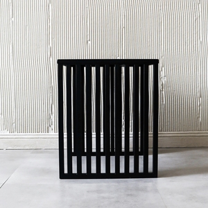 Nordic <b>Black</b> Metal Accent Side <b>Table</b> Sleek Slatted Base Rectangular Small Coffee <b>Table</b> Nightstand for Couch <b>Bedside</b> Home Office - Product Image 4