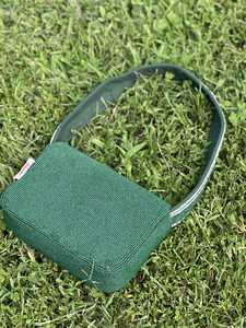 Sac à main rectangulaire vert fait main avec broderie de football, art textile, artisanat, broderie polyester, lavable, usage quotidien - Product Image 4