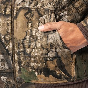 Veste de chasse en toile solide pour homme, design zippé, plusieurs poches de rangement et poignets ajustables, activités de camping et de plein air - Product Image 5