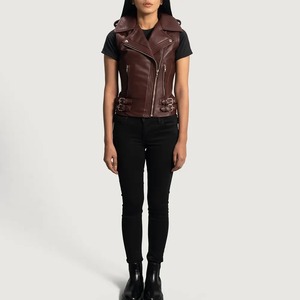 Chaleco de Cuero para Motociclistas, Chaleco de Moda para Motociclismo, Chaleco de Cuero Duradero y Cómodo para Mujer - Product Image 2