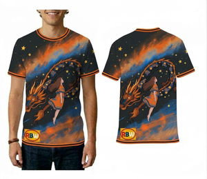 เสื้อกีฬาพิมพ์ลายแบบซับลิเมชั่น ระบายอากาศ แห้งเร็ว เป็นมิตรกับสิ่งแวดล้อม คอวี เสื้อยืดกีฬา แขนสั้น สำหรับทีม - Product Image 5