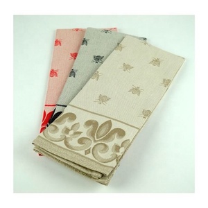 Serviette de cuisine en coton absorbant du fournisseur du fabricant indien motif rayé brodé uni vente en gros pour Noël - Product Image 6