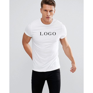 T-Shirt Bianca da Uomo Slim Fit a Maniche Corte con Logo Stampato sul Davanti, Casual, Collo Tondo, in Jersey di Cotone - Product Image 1