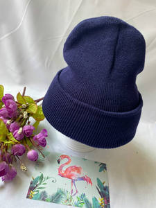Wholesale Custom Logo Men's Knit <b>Beanie</b> <b>Wool</b> Knit <b>Beanie</b> Fold Over <b>Beanie</b> Factory Price Low MOQ Export - Product Image 5