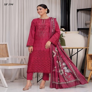 Women's Heavy Embroidered Three Piece Saari Salwar Kameez <b>Dress</b> Indian & <b>Pakistani</b> Style on Sale for <b>Eid</b> - Product Image 1