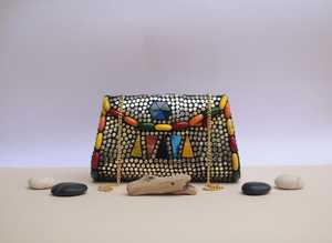Sac à main de luxe en nacre naturelle avec chaîne amovible - Product Image 6