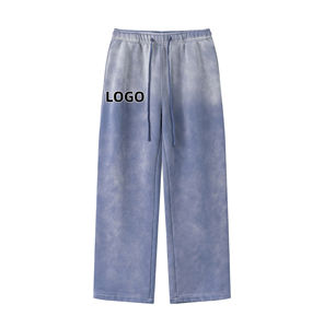 กางเกงวอร์มขาบานพิมพ์โลโก้ตามสั่งสำหรับผู้ชาย ผ้าหนานุ่ม ทรงจ็อกเกอร์ โพลีเอสเตอร์ผสมคอตตอน สไตล์สตรีทแวร์ ระบายอากาศได้ดี - Product Image 3