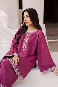 Women Rayon Kurta Loose Fit <b>Floor</b> Length Traditional Embroidered Purple Ethnic Wear India Pakistan Style Casual All Seasons - Product Image 3