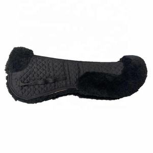 Sous-selle demi-tapis en laine d'agneau, entièrement doublé en laine mérinos, avec soutien dorsal clair, pour chevaux à garde haute, pour dressage et saut d'obstacles - Product Image 2