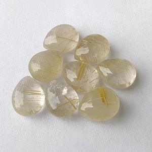 Gema de rutilo dorado de calidad en forma de lágrima, piedra suelta calibrada tipo briolette para la fabricación de joyas, disponible en todos los tamaños. - Product Image 6