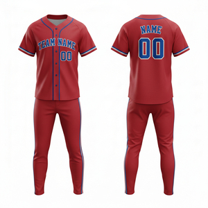 Ensemble uniforme de baseball personnalisé, maillot et pantalon en sublimation, polyester respirant, pour entraînement et matchs d'équipe, prix avantageux - Product Image 6