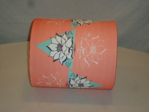 Abat-jour cylindrique à impression numérique, motif floral orange, style rétro, écologique, fait main, pour lampes de table et de bureau avec douilles E27 - Product Image 6