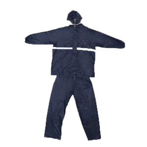 Unisex Navy Waterproof Rain Suit Full Sleeve Jacket Pants Set All Seasons Adult Wear Custom logo and design - Product Image 1