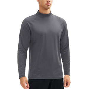 Chemises de sport pour hommes à manches longues, compression, logo personnalisé, haute qualité, impression sur mesure, protection anti-UV, vente en gros - Product Image 3