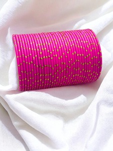 <b>Orange</b> metal Bangles Set Gold Plated Ethnic Women's Stackable Bracelets <b>Gift</b> - Product Image 5
