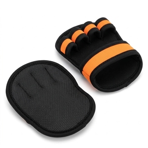 Protège-paume en néoprène noir avec sangles de poignet et fermeture auto-agrippante – Protection professionnelle unisexe pour la musculation et l'entraînement en salle de sport - Product Image 5