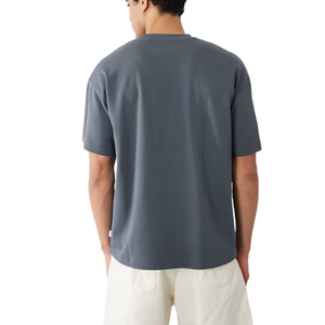 Camiseta de Cuello Redondo Lisa para Hombre, Manga Corta, Informal, de Algodón Suave y Cómodo, Ropa de Calle de Verano, Corte Básico Regular, para Uso Diario - Product Image 2