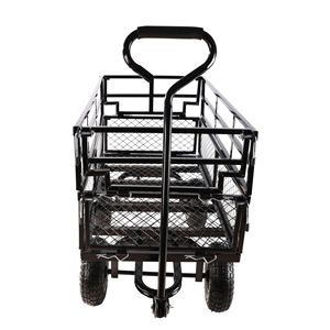 Carrello da Giardino Nero a Doppia Recinzione per Facile Trasporto di Legna da Ardere - Product Image 5